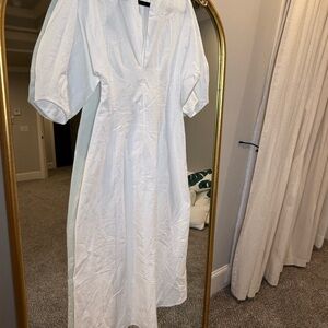 Elegant linen summer dress